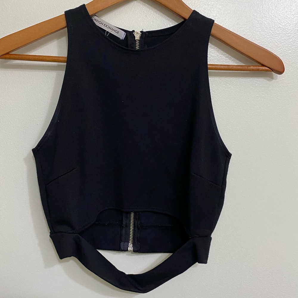 Black crop top